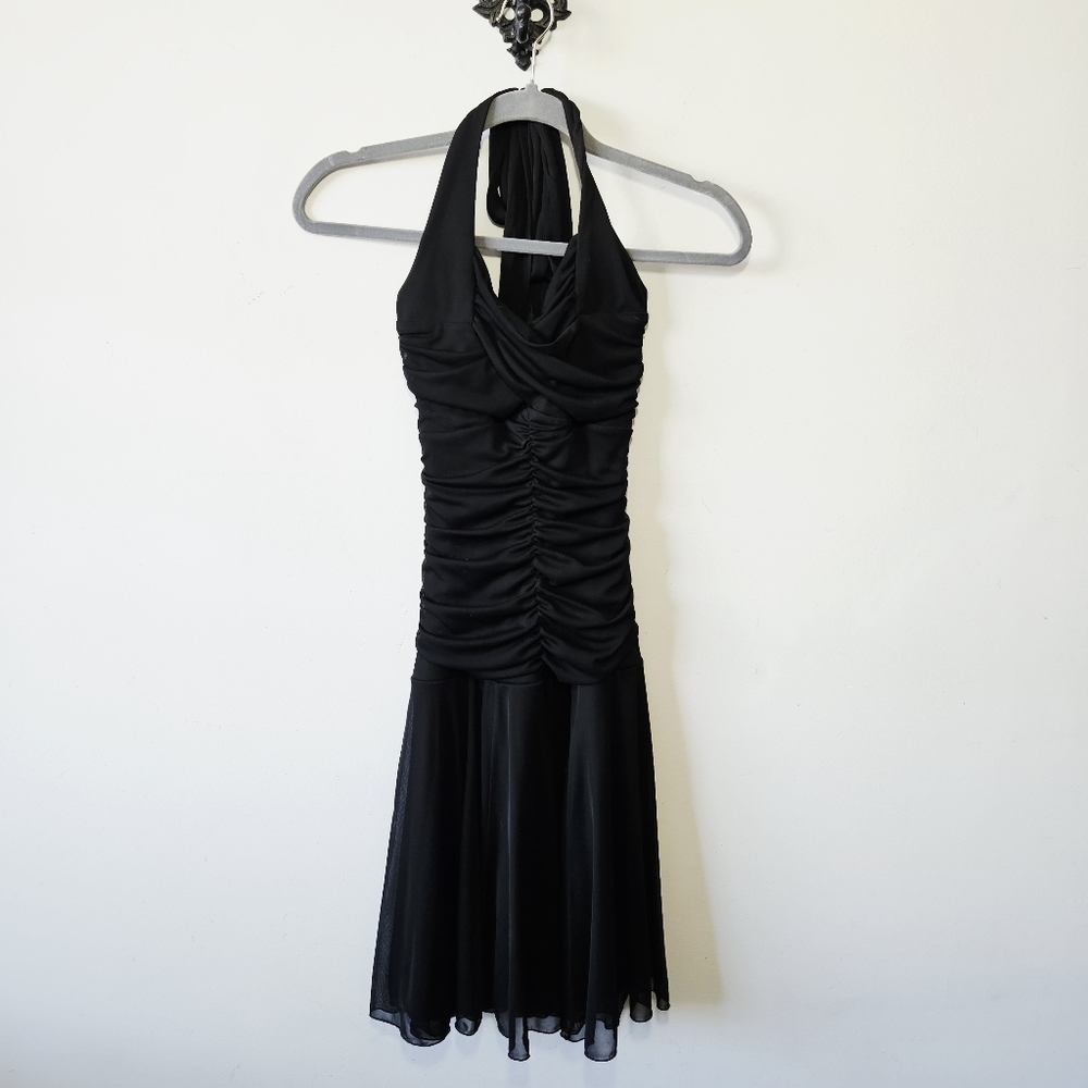 le chateau Black Halter Midi Dress - Picture 2 of 6